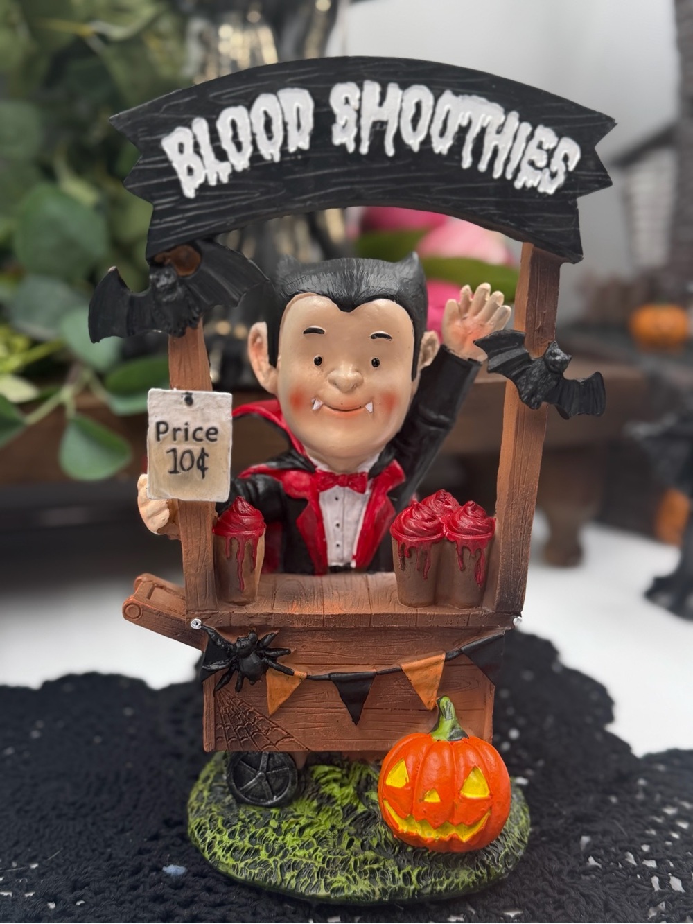 new viral blood smoothies vampire dracula halloween figurine decor